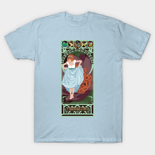 Thumbelina - art nouveau T-Shirt by captainlaserbeam